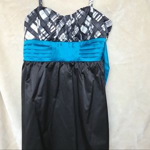 Black patterned Silky dress